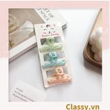  Classy Set 3 kẹp càng cua, kẹp tóc cỡ nhỏ nhiều kiểu dáng PK1610 