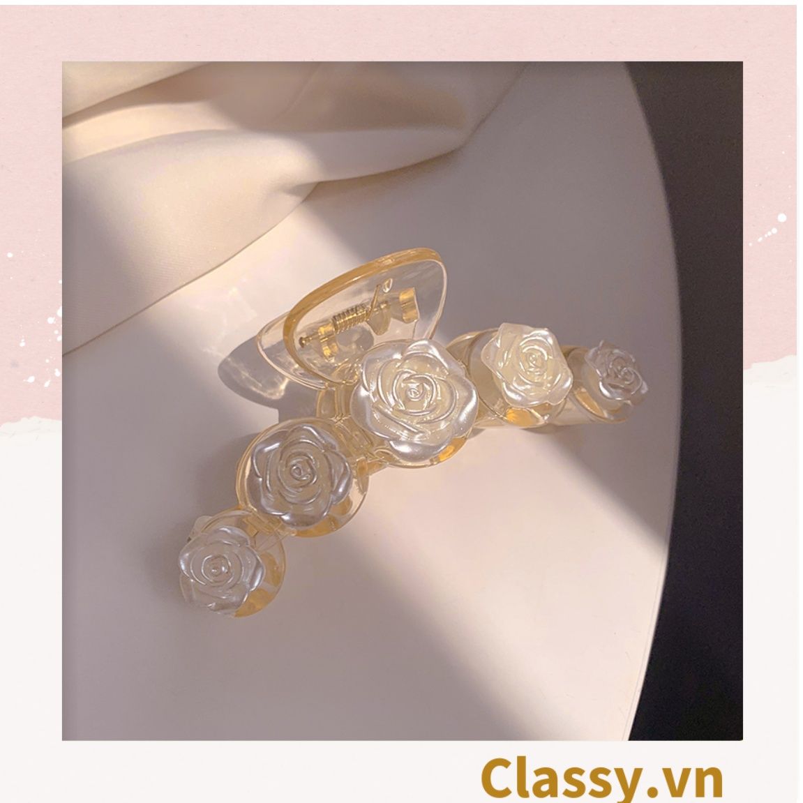 Classy Kẹp càng cua, kẹp tóc nhiều kích cỡ, kẹp hoa nữ tính PK1613