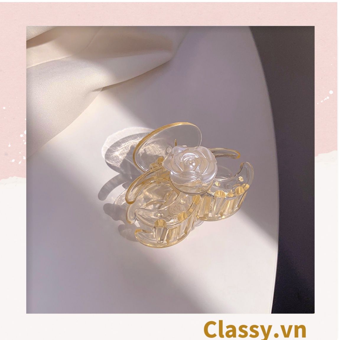 Classy Kẹp càng cua, kẹp tóc nhiều kích cỡ, kẹp hoa nữ tính PK1613