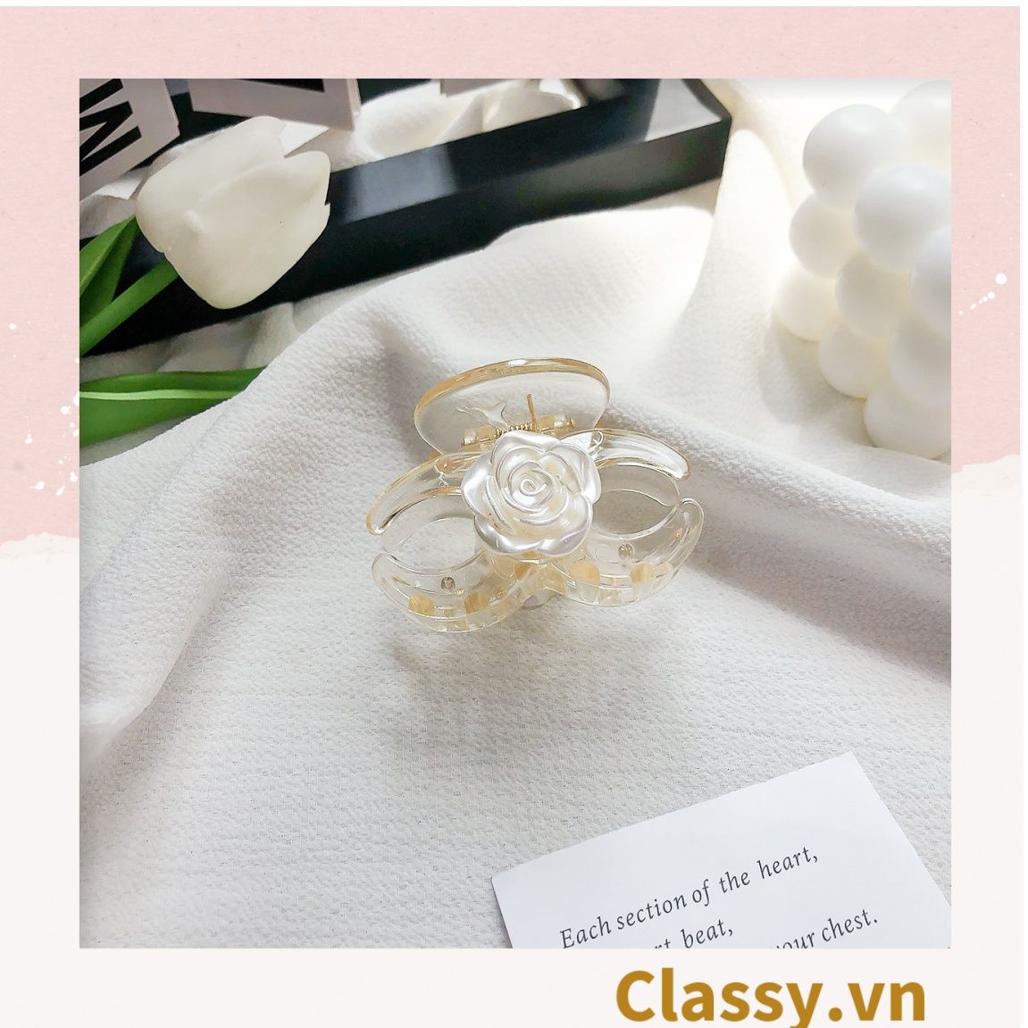 Classy Kẹp càng cua, kẹp tóc nhiều kích cỡ, kẹp hoa nữ tính PK1613