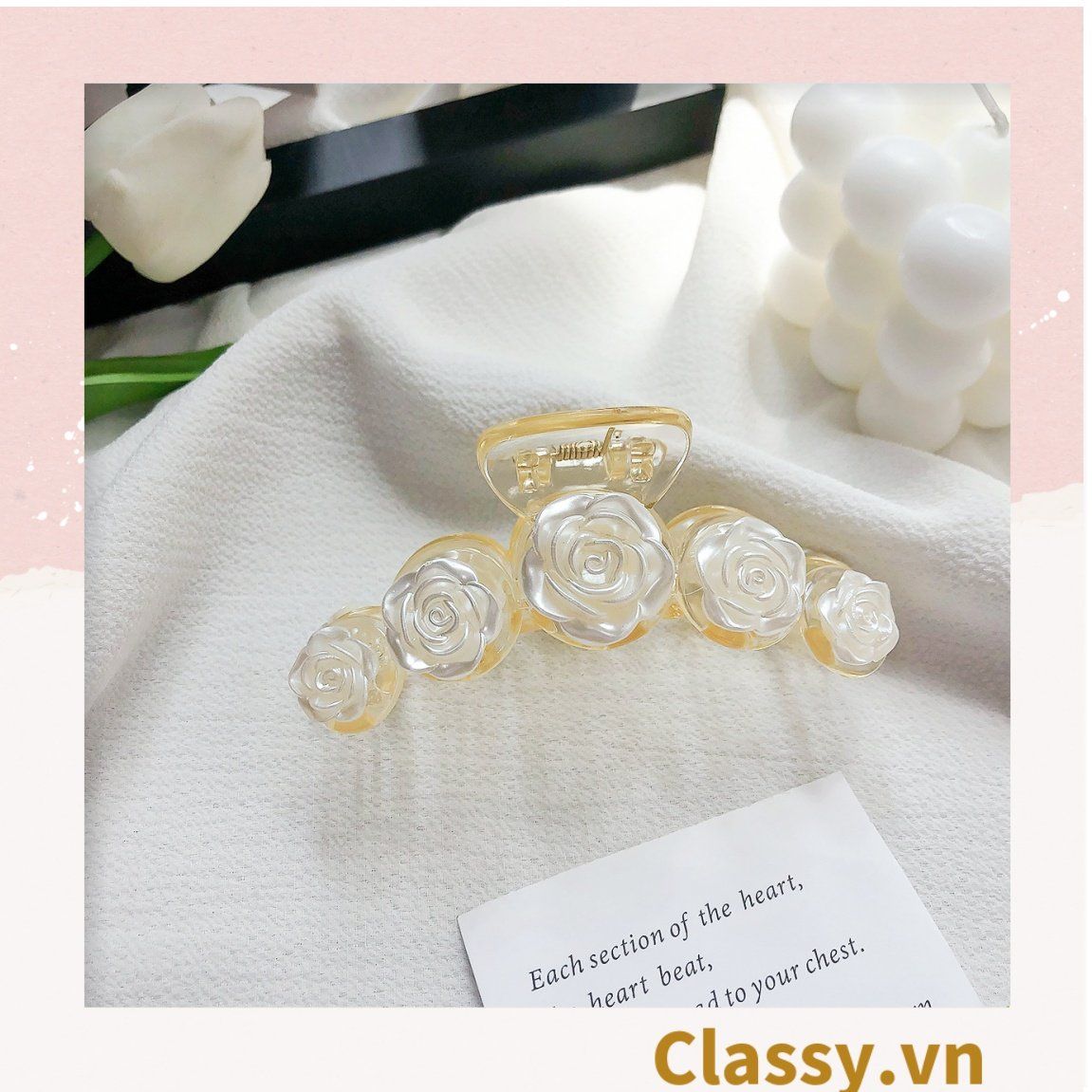 Classy Kẹp càng cua, kẹp tóc nhiều kích cỡ, kẹp hoa nữ tính PK1613