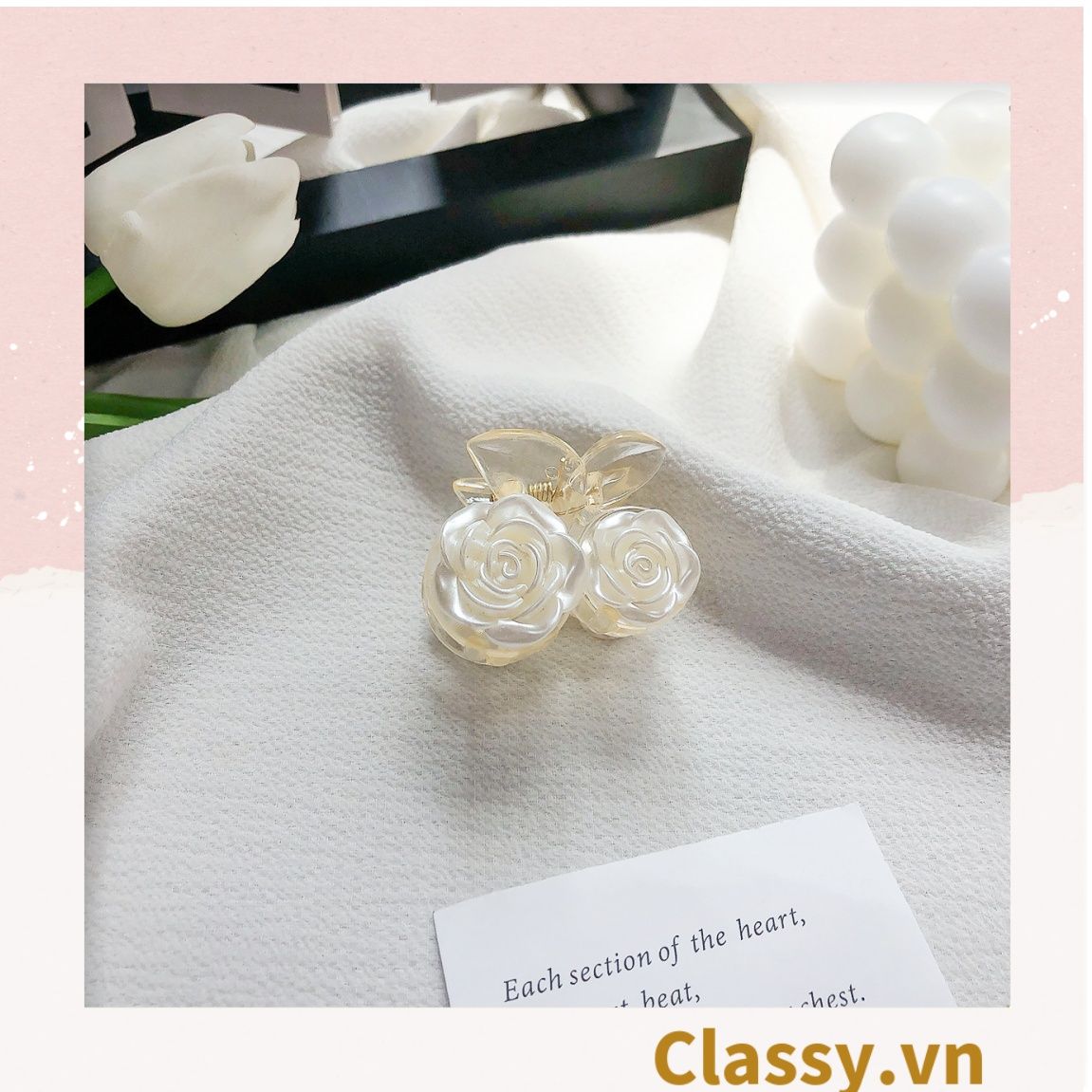 Classy Kẹp càng cua, kẹp tóc nhiều kích cỡ, kẹp hoa nữ tính PK1613