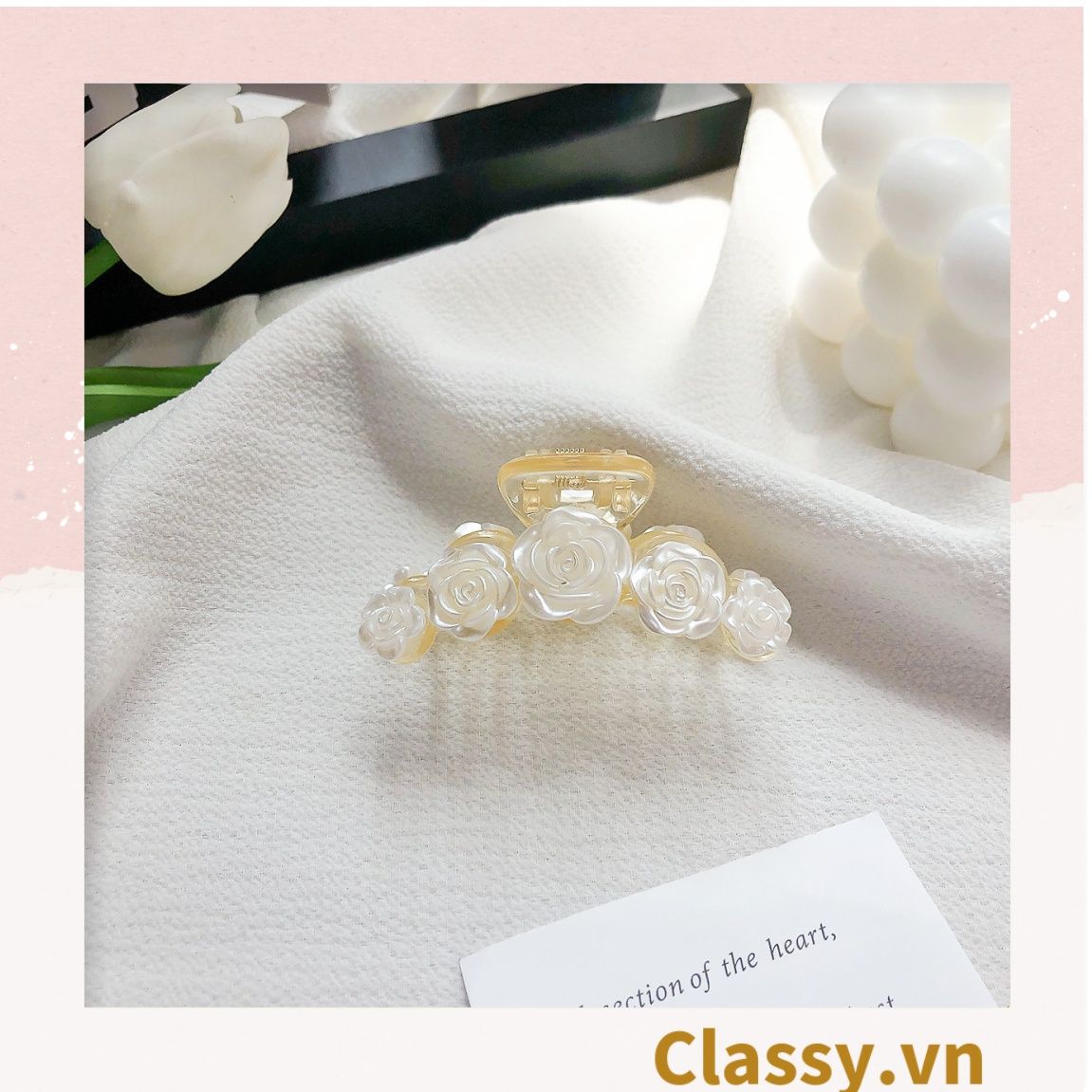 Classy Kẹp càng cua, kẹp tóc nhiều kích cỡ, kẹp hoa nữ tính PK1613