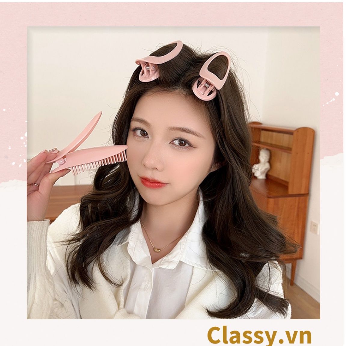 Classy Lược cầm tay, kẹp phồng chân tóc độc đáo PK1616
