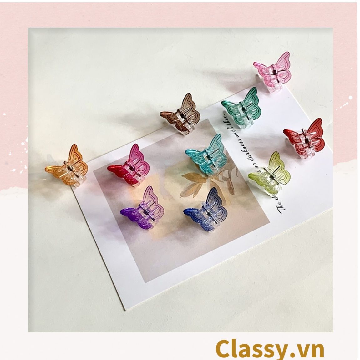 Classy Kẹp tóc mái kích thước 3cm, bướm nhỏ phụ kiện tóc dễ thương PK1617