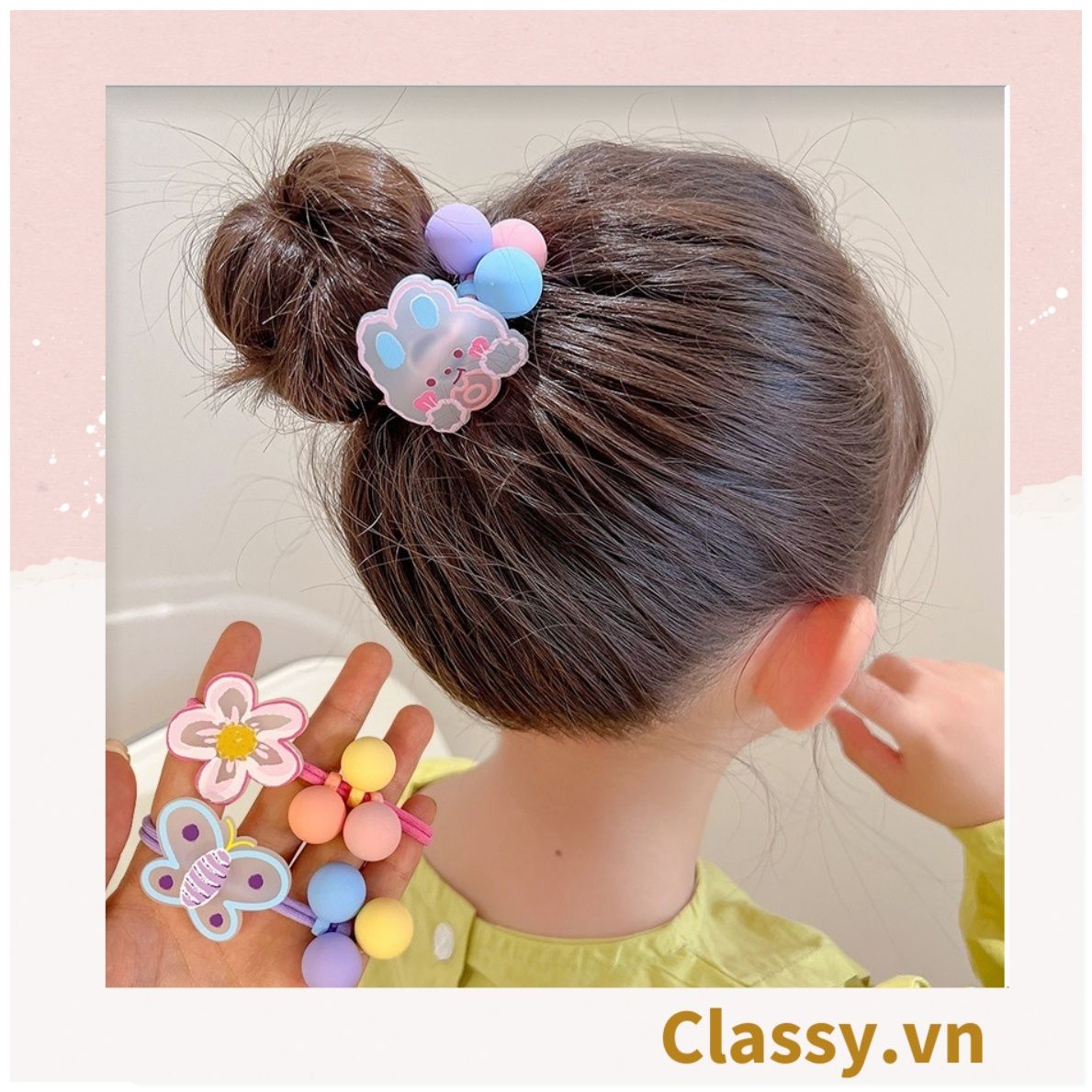 Classy Dây cột tóc phong cách hoa mùa hè PK1618
