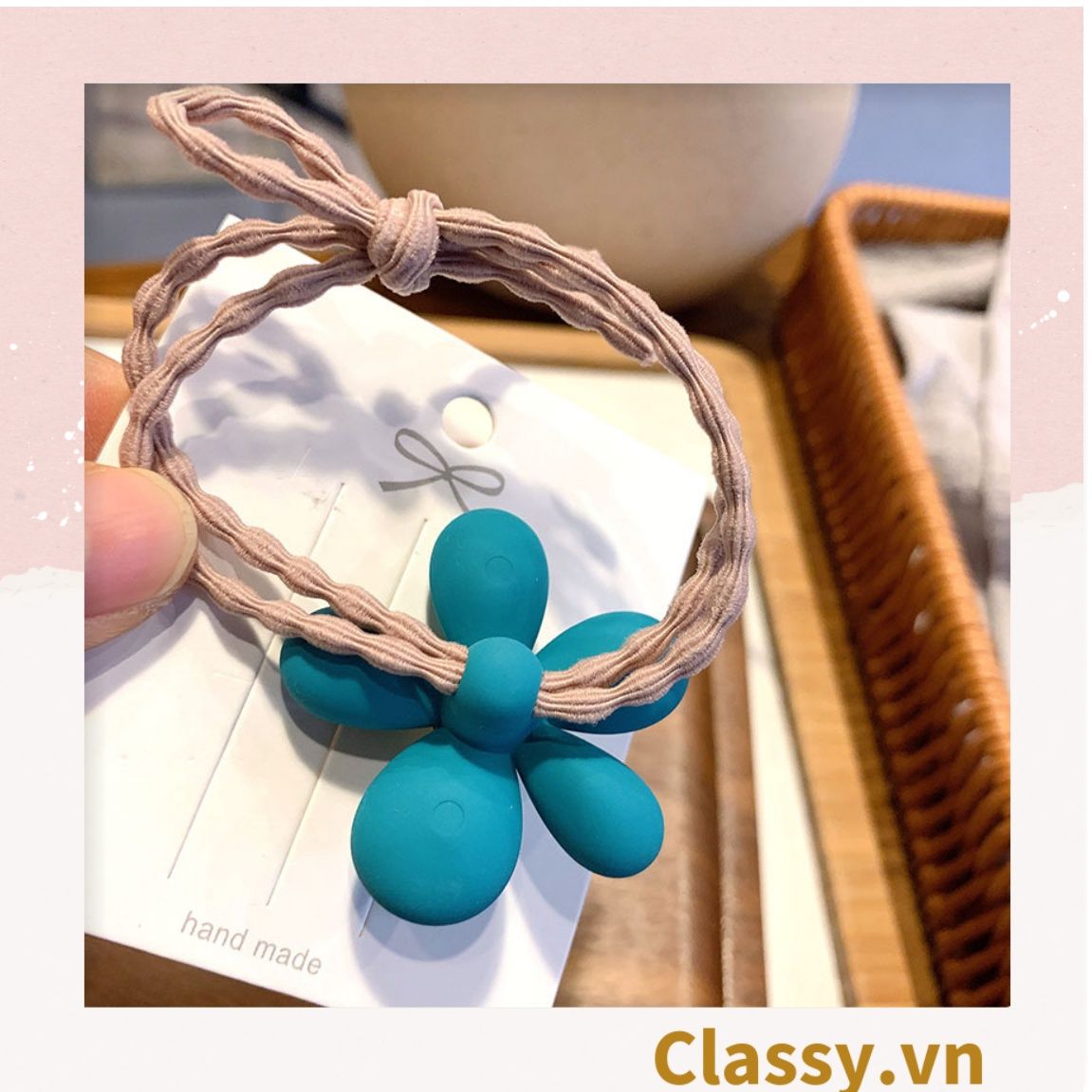 Classy Dây cột tóc phong cách hoa mùa hè PK1618