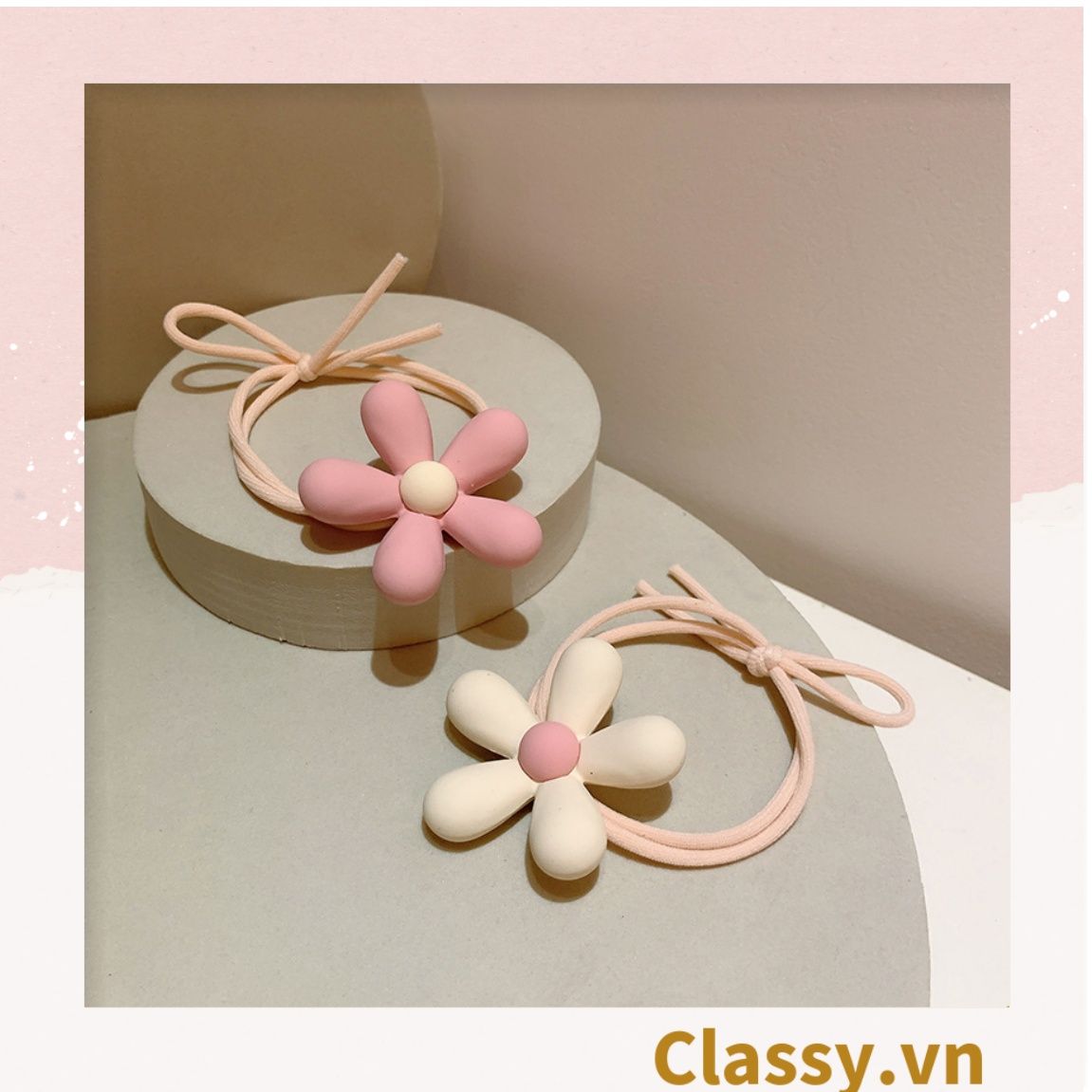 Classy Dây cột tóc phong cách hoa mùa hè PK1618