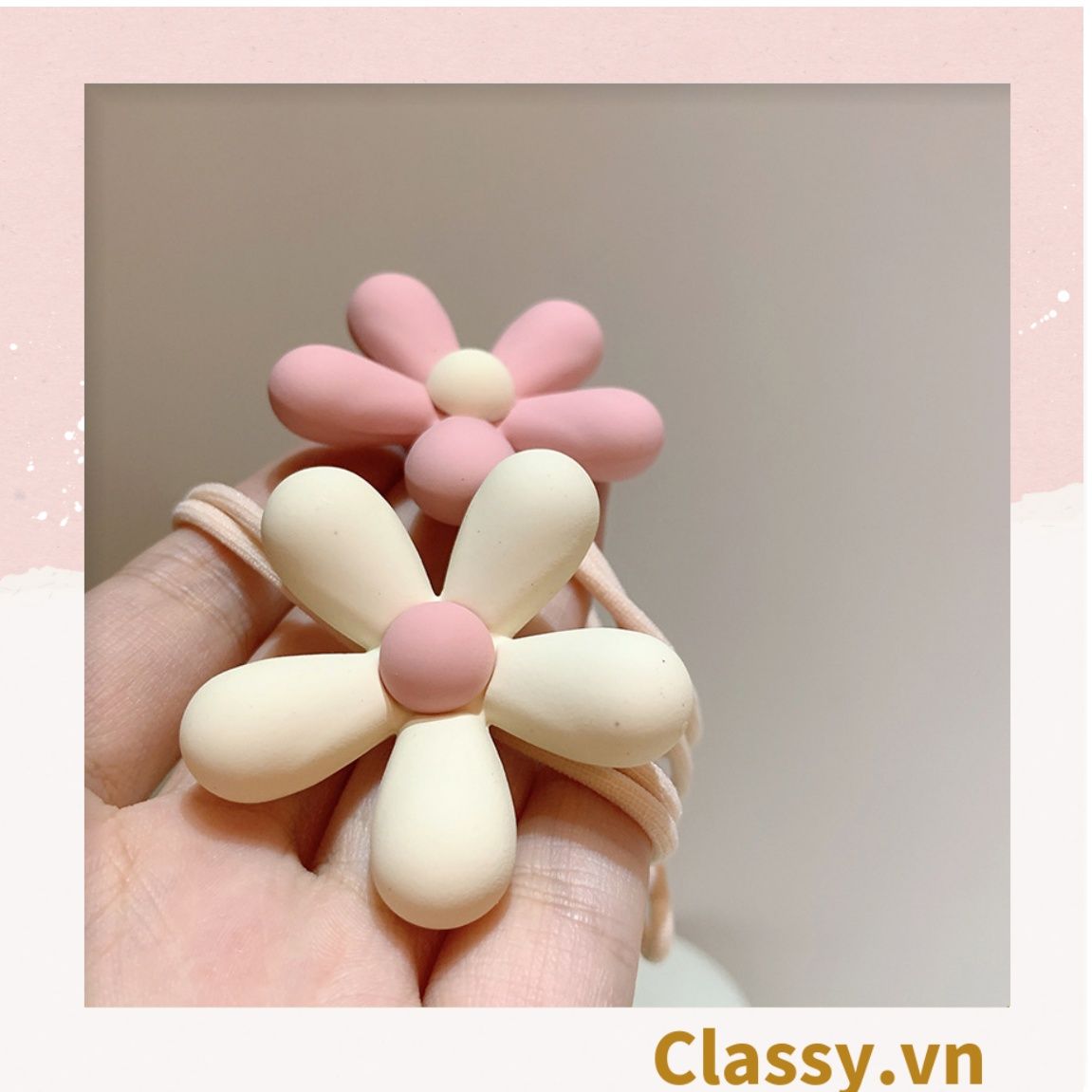 Classy Dây cột tóc phong cách hoa mùa hè PK1618