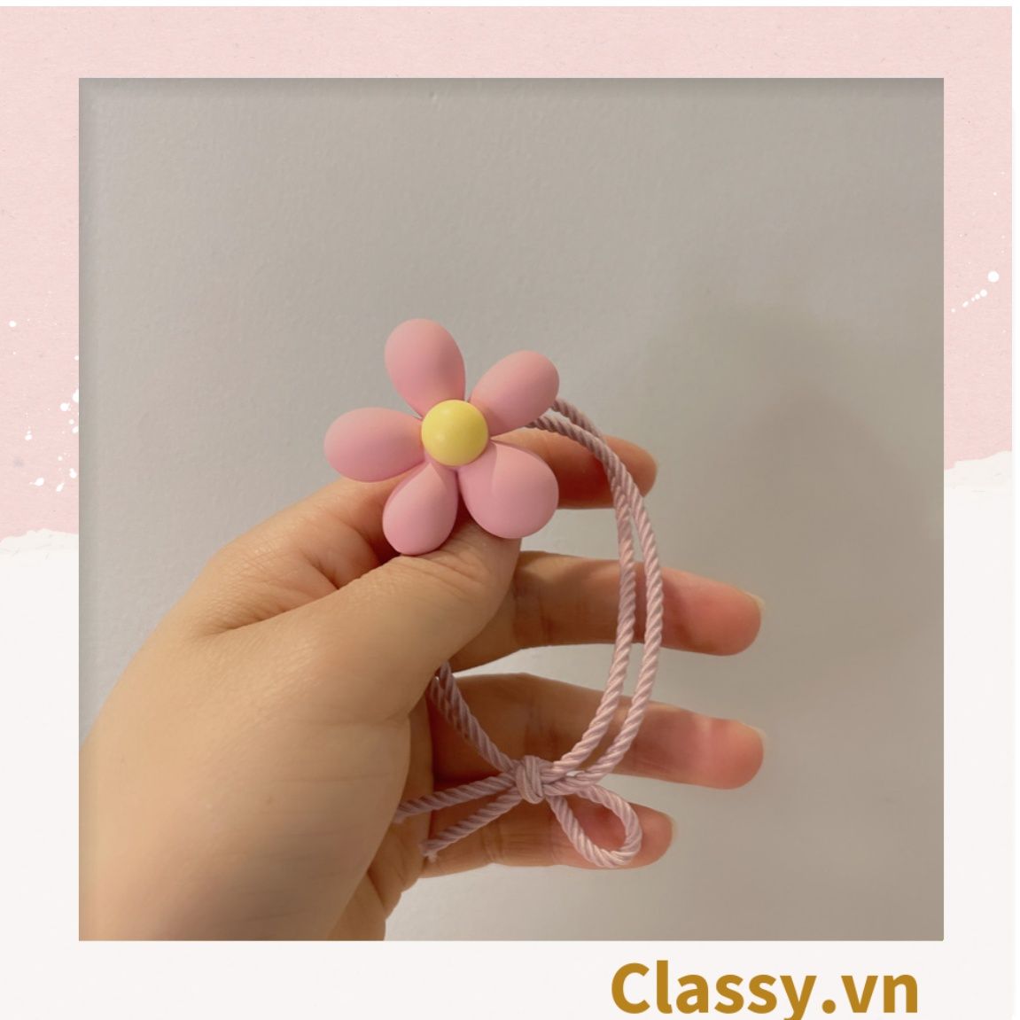 Classy Dây cột tóc phong cách hoa mùa hè PK1618