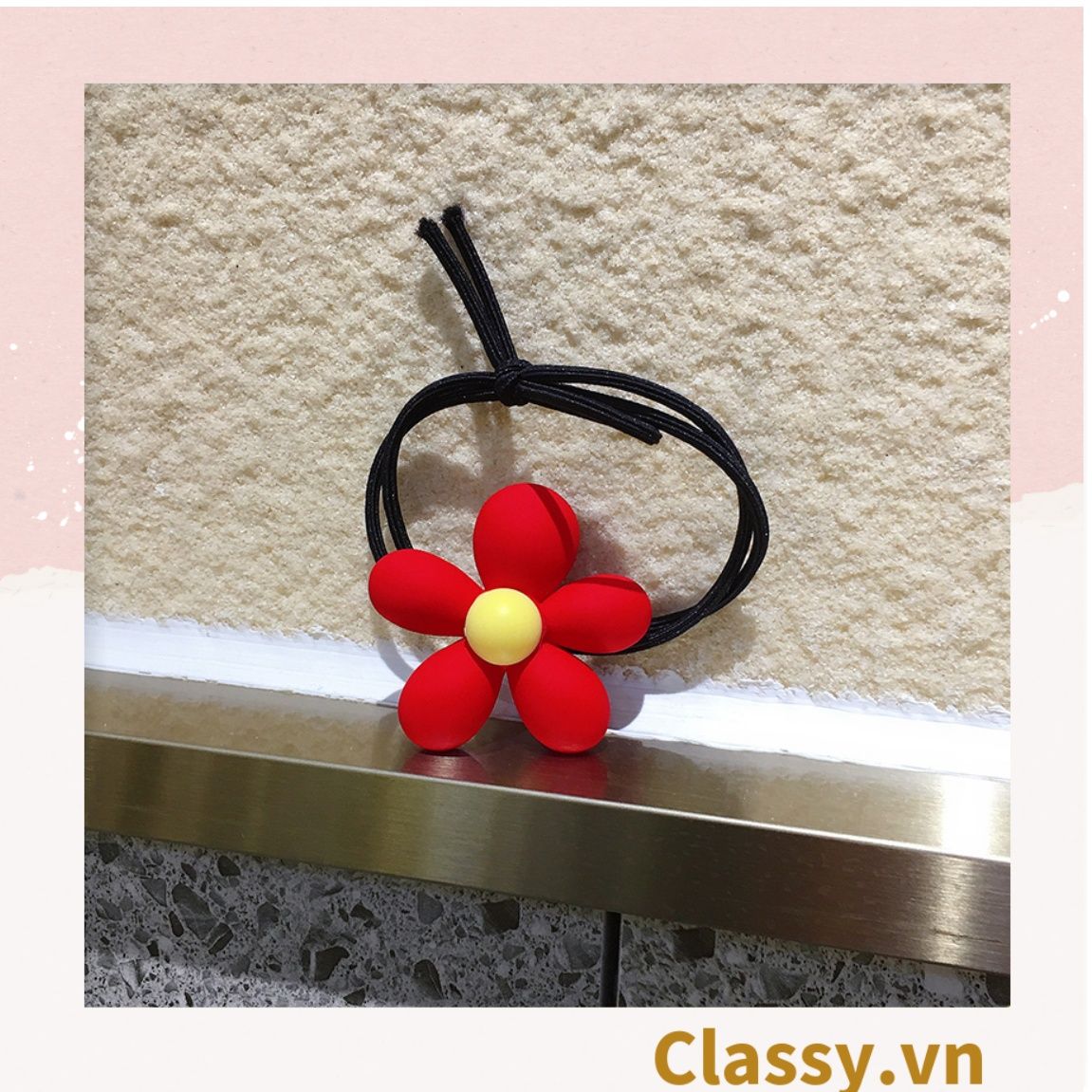Classy Dây cột tóc phong cách hoa mùa hè PK1618