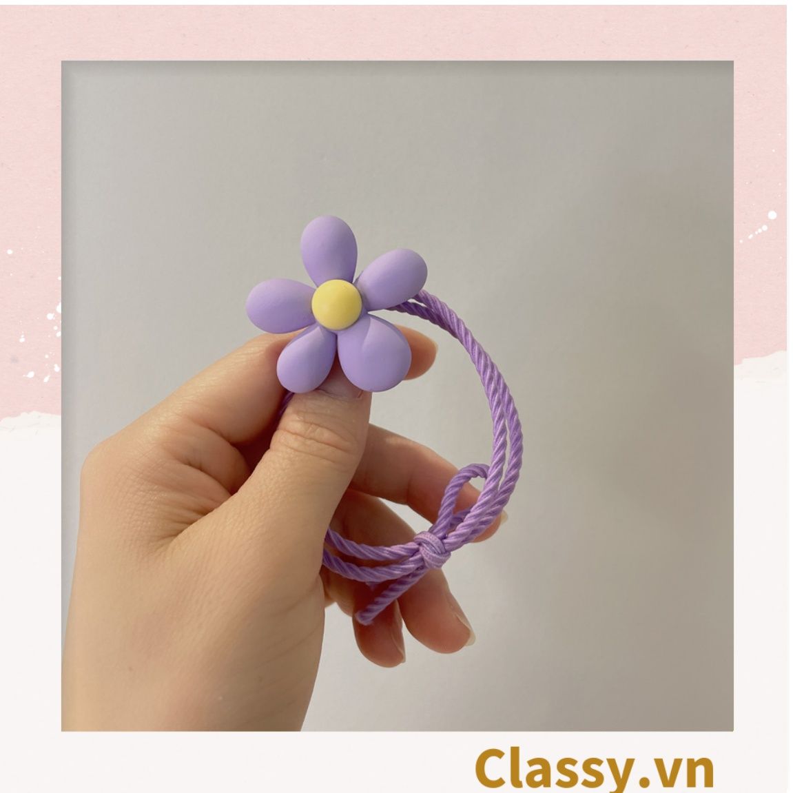 Classy Dây cột tóc phong cách hoa mùa hè PK1618