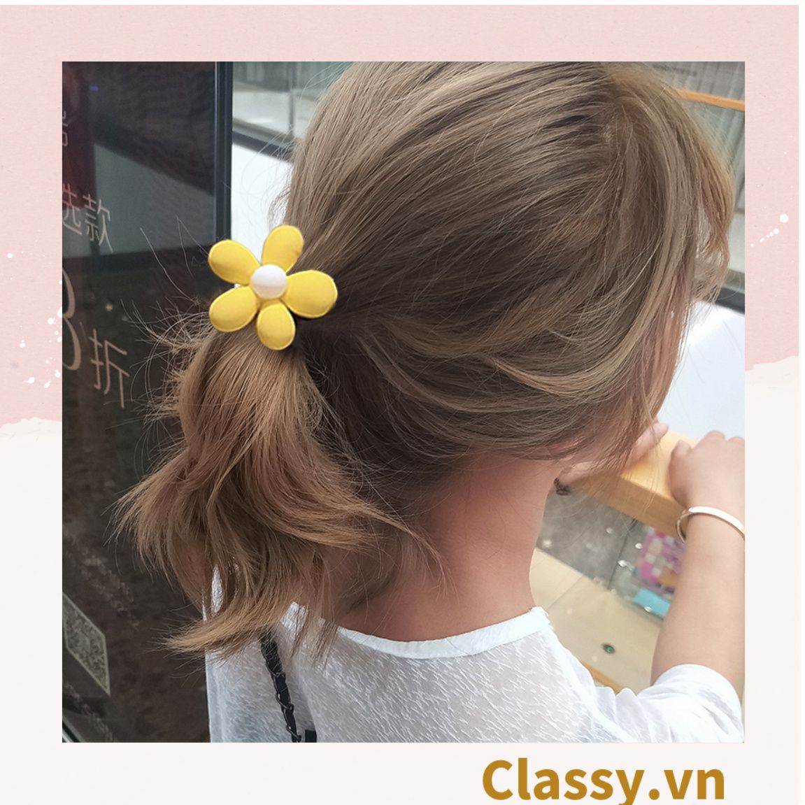 Classy Dây cột tóc phong cách hoa mùa hè PK1618