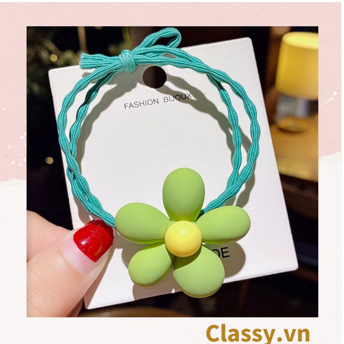 Classy Dây cột tóc phong cách hoa mùa hè PK1618