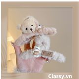  Classy Kẹp càng cua đính nơ, đính hoa màu be sang trọng PK1626 