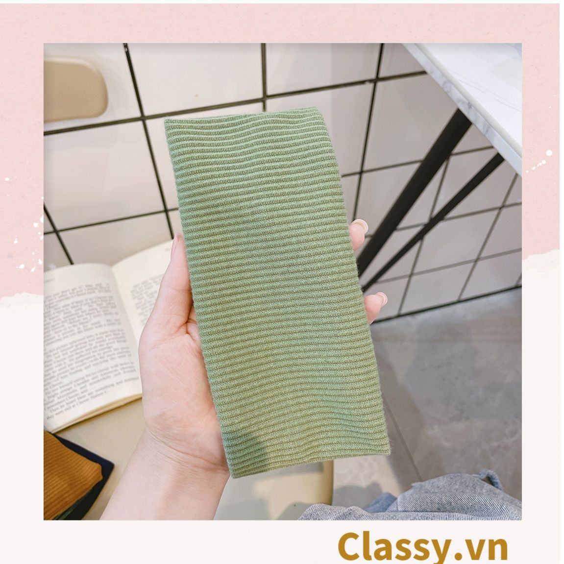  Classy Mũ len nửa đầu, băng đô len phong cách hàn quốc PK1627 