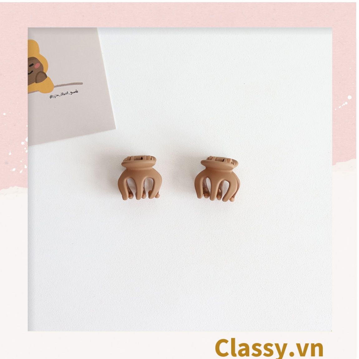 Classy Combo 10 kẹp càng cua, kẹp tóc nữ nhiều màu basic PK1628