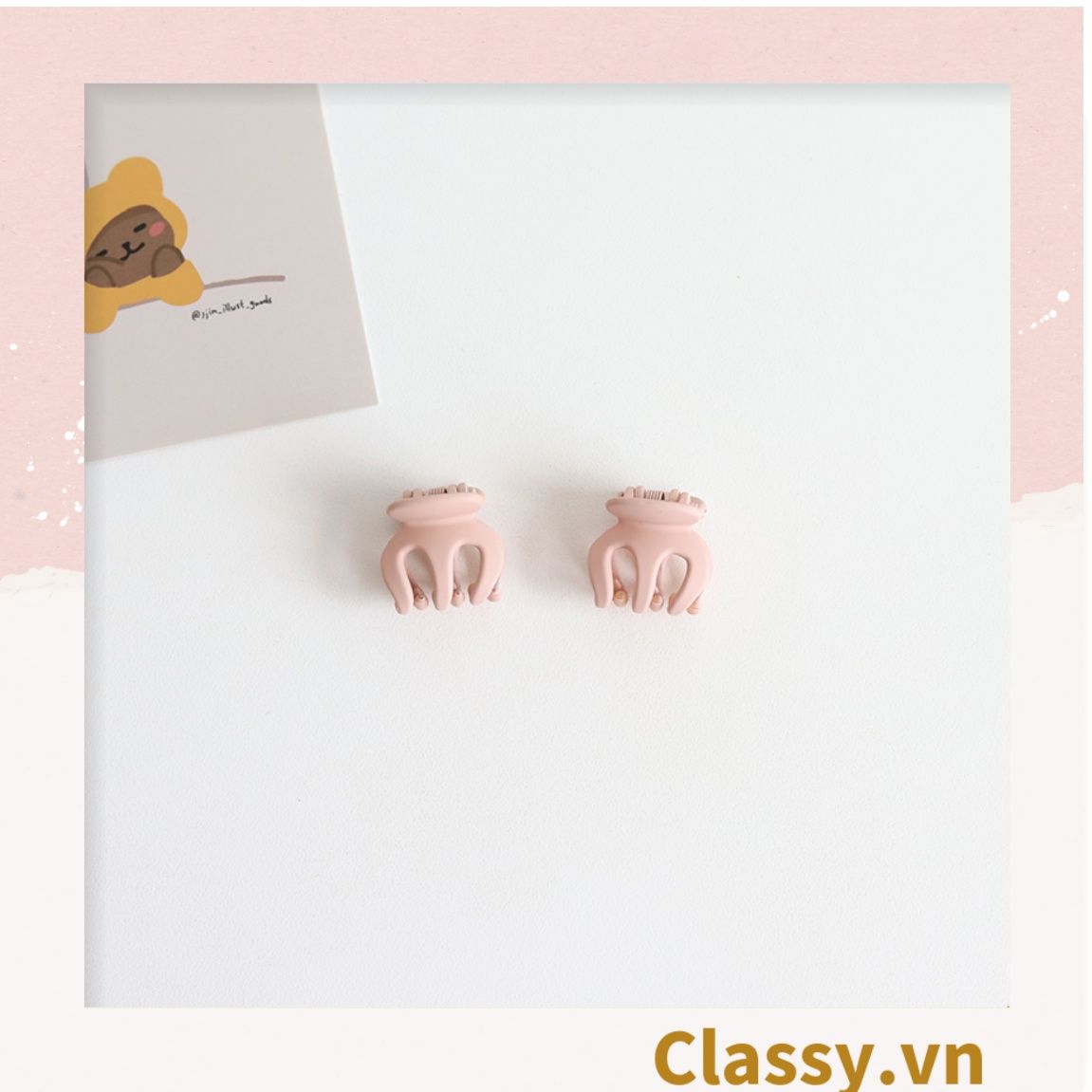 Classy Combo 10 kẹp càng cua, kẹp tóc nữ nhiều màu basic PK1628
