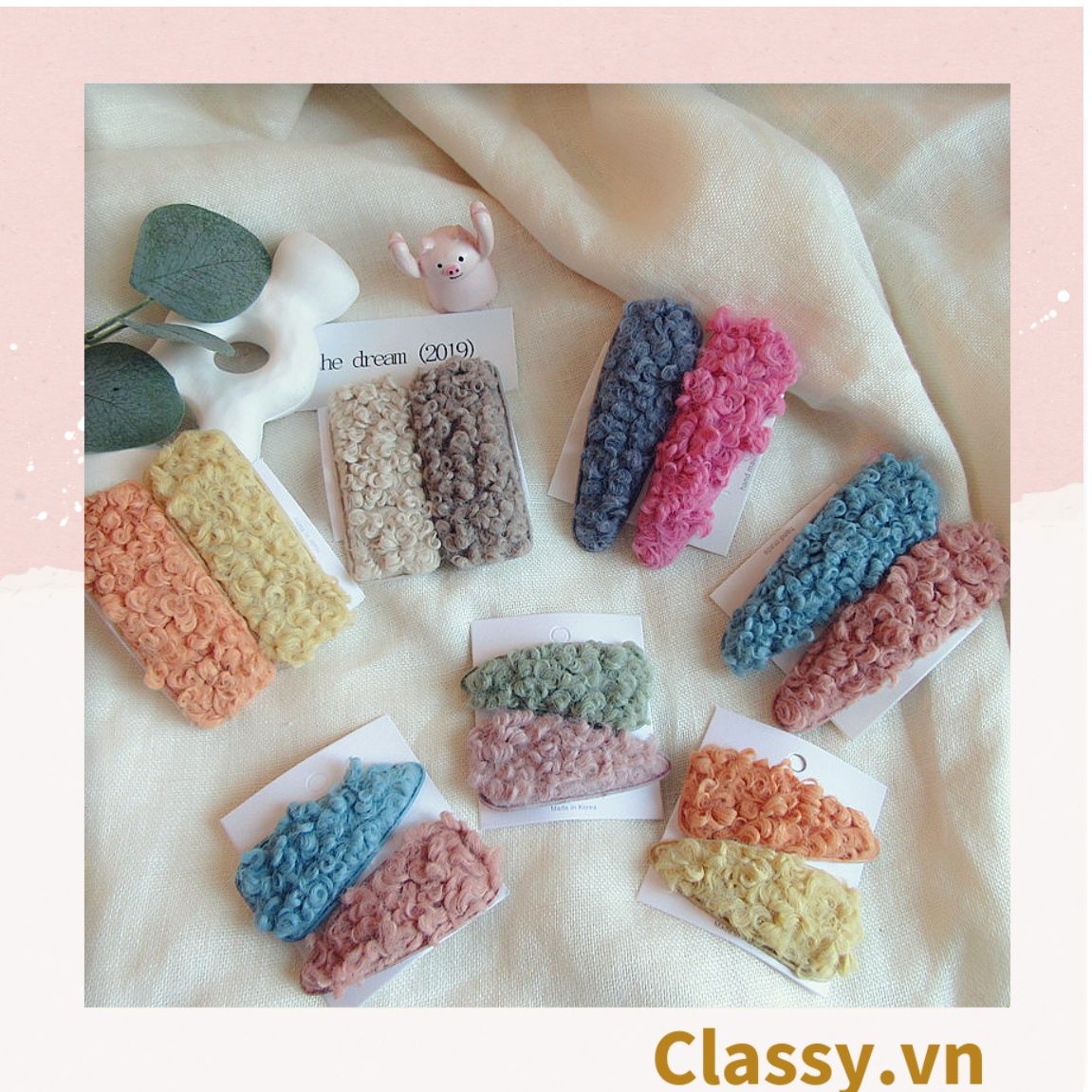 Classy Kẹp tóc mái bảng lớn nhiều màu phong cách hàn quốc PK1629