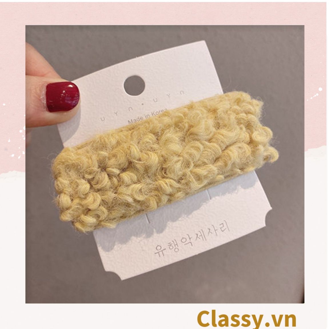 Classy Kẹp tóc mái bảng lớn nhiều màu phong cách hàn quốc PK1629