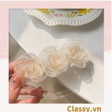  Classy Kẹp tóc mái đính hoa bảng lớn nhiều màu phong cách hàn quốc PK1630 