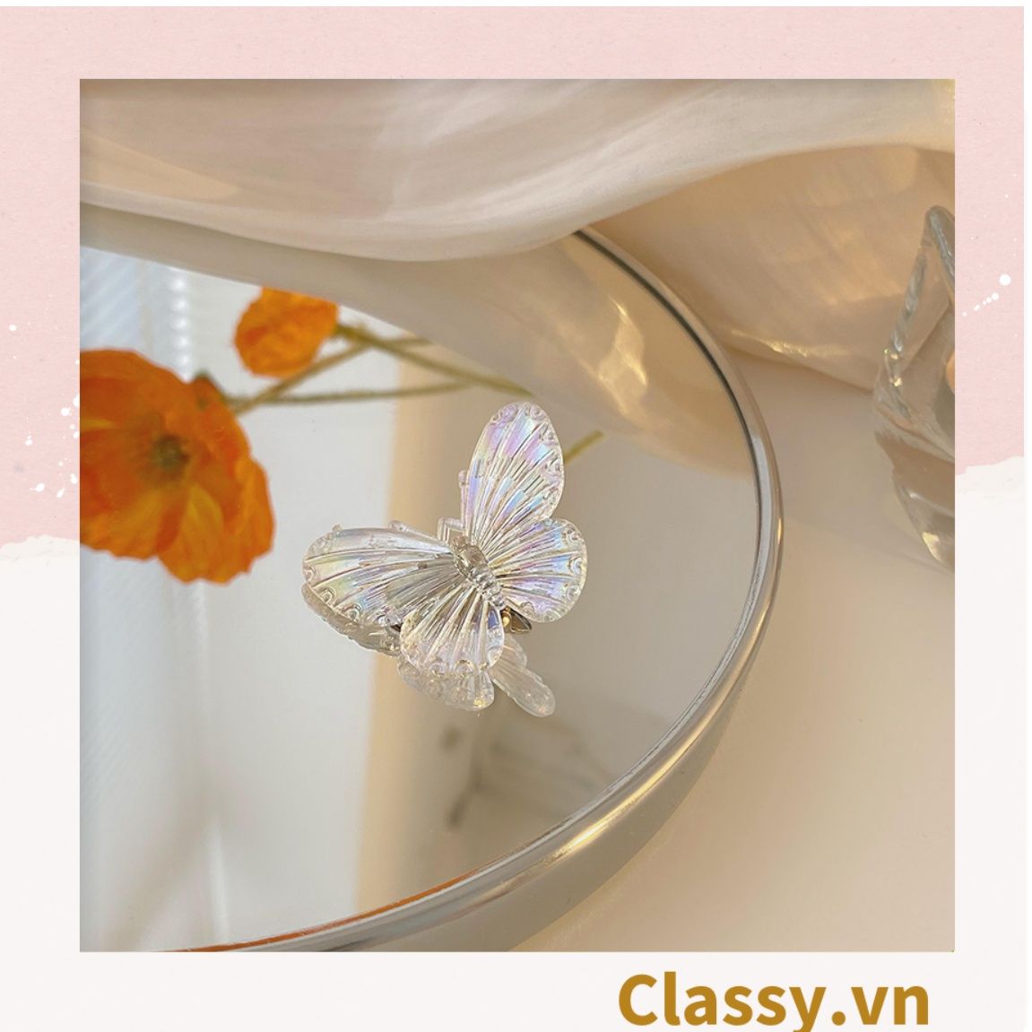 Classy Kẹp tóc mái hình bướm, kẹp tóc trang trí, phụ kiện tóc nữ xinh PK1632