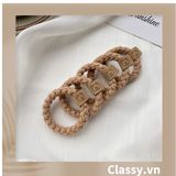  Classy Dây cột tóc dạng xoắn siêu êm, nhiều màu, không lo gãy rụng tóc PK1634 