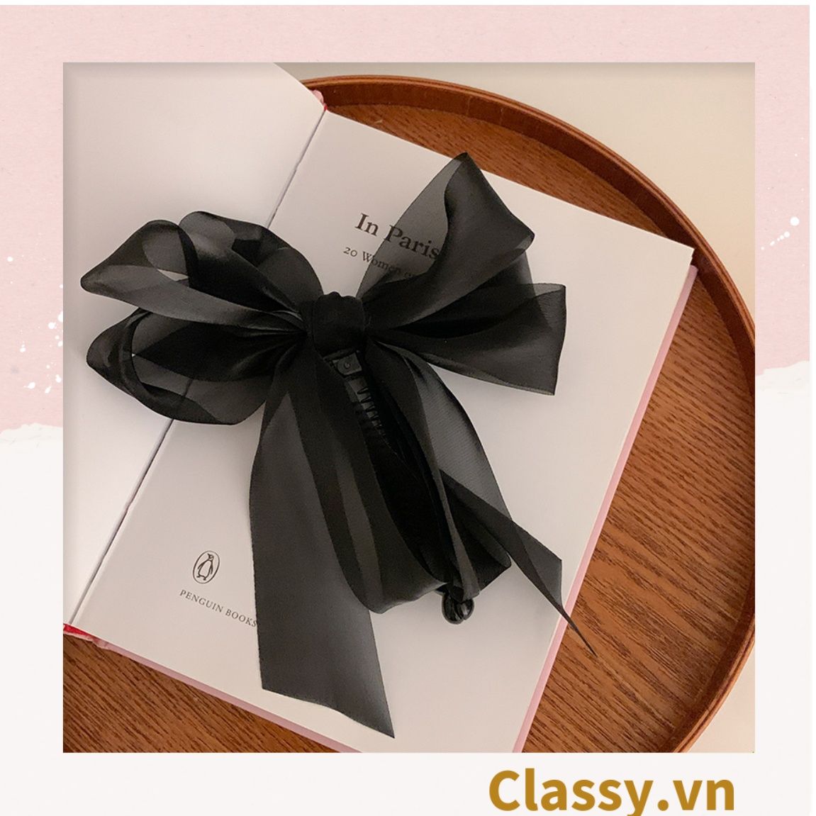 Classy Kẹp tóc đính nơ kiểu dáng sang trọng PK1641