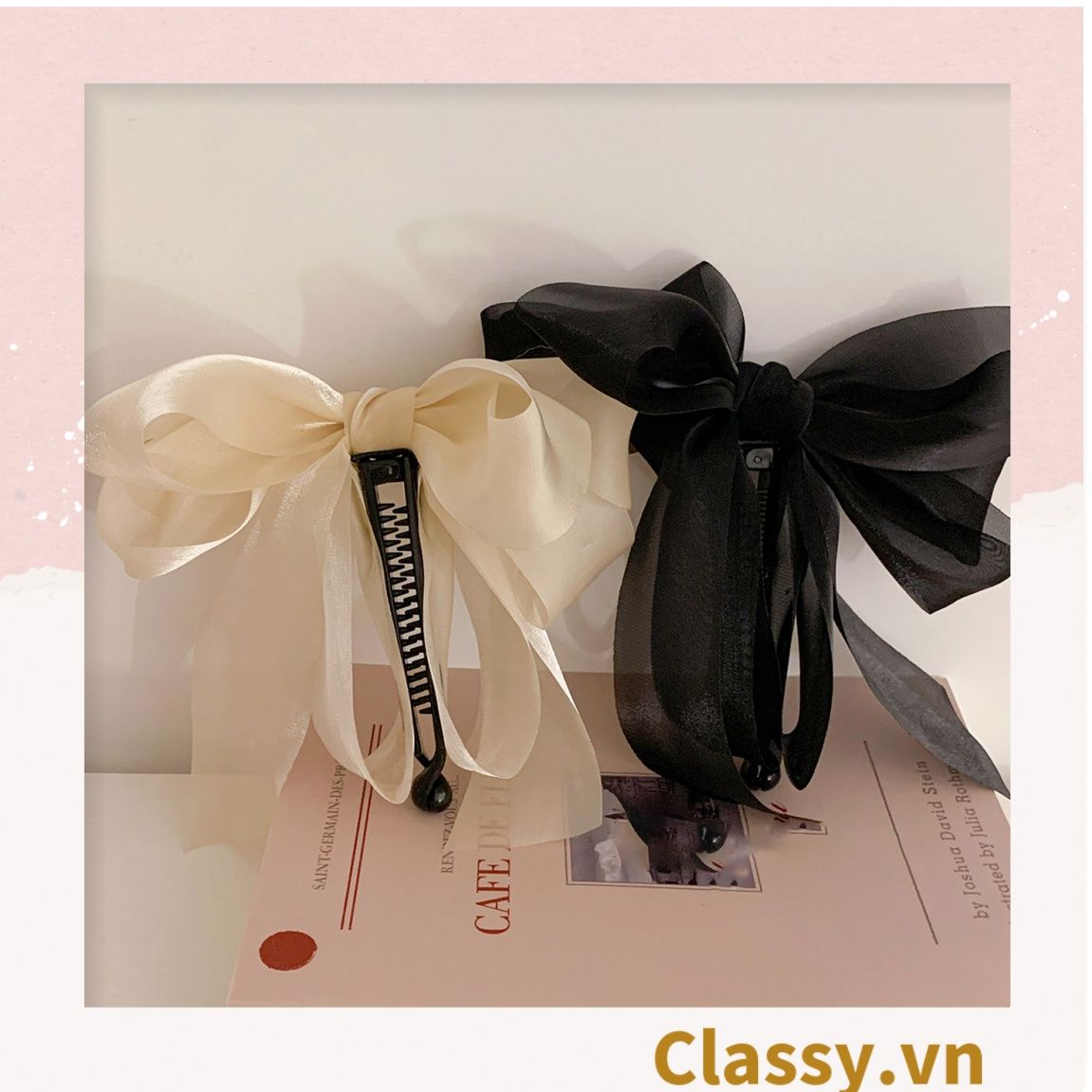 Classy Kẹp tóc đính nơ kiểu dáng sang trọng PK1641