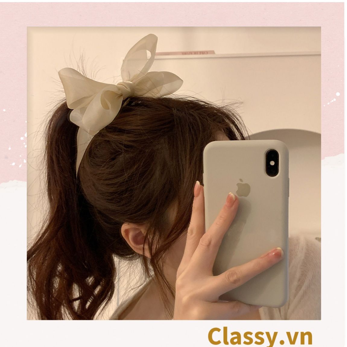 Classy Kẹp tóc đính nơ kiểu dáng sang trọng PK1641