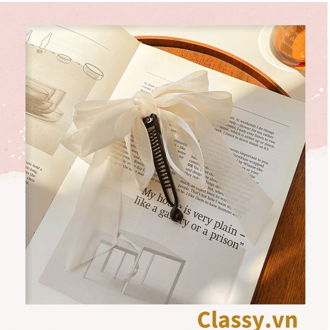 Classy Kẹp tóc đính nơ kiểu dáng sang trọng PK1641