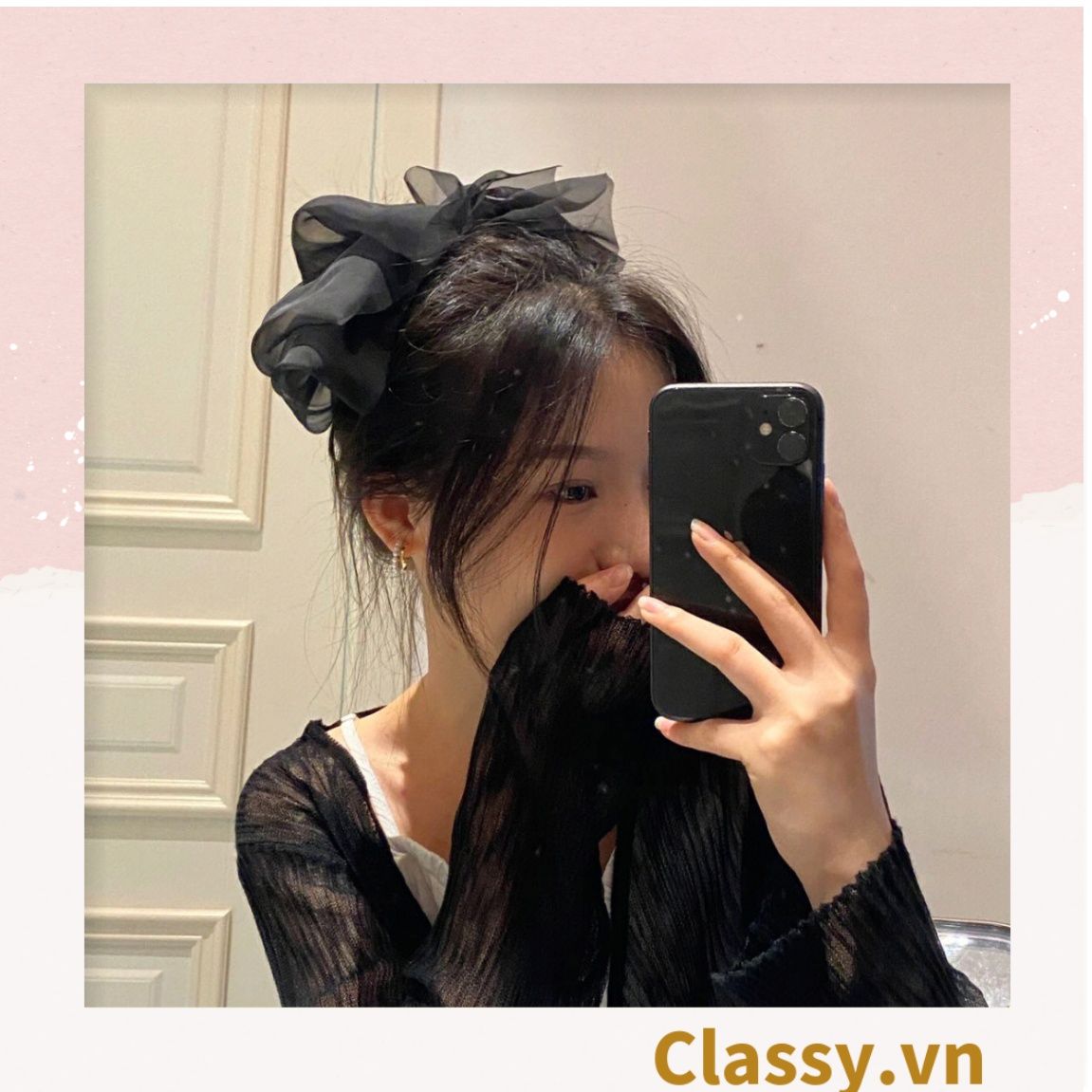 Classy Kẹp tóc đính nơ kiểu dáng sang trọng PK1641
