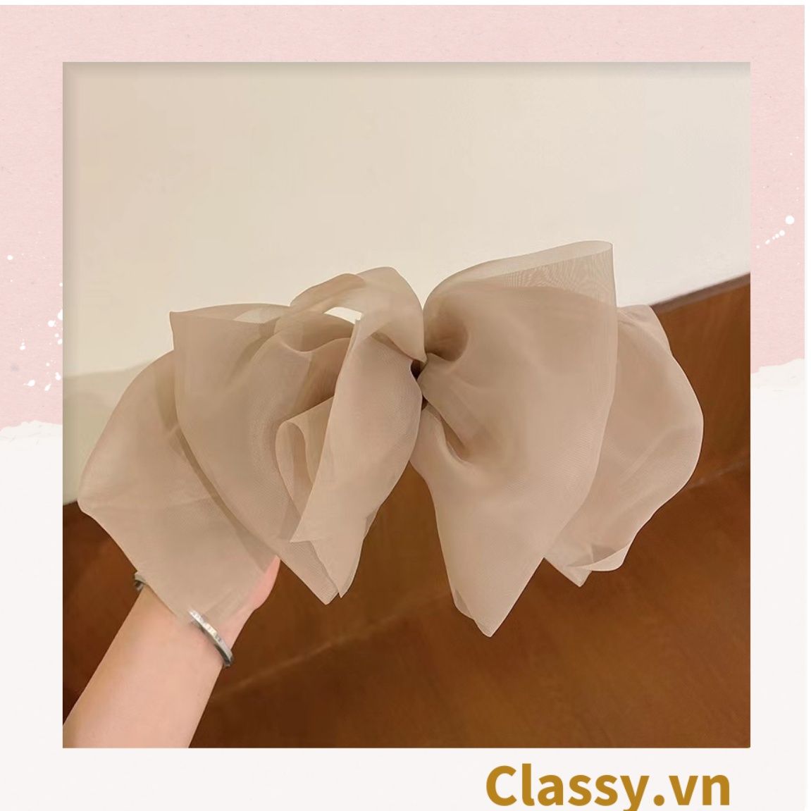  Classy Kẹp tóc đính nơ kiểu dáng sang trọng PK1641 