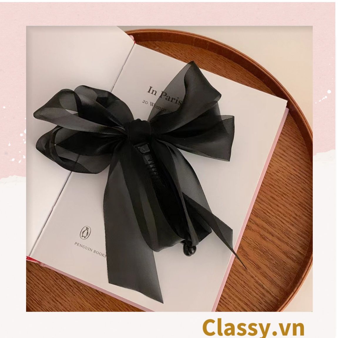 Classy Kẹp tóc đính nơ kiểu dáng sang trọng PK1641