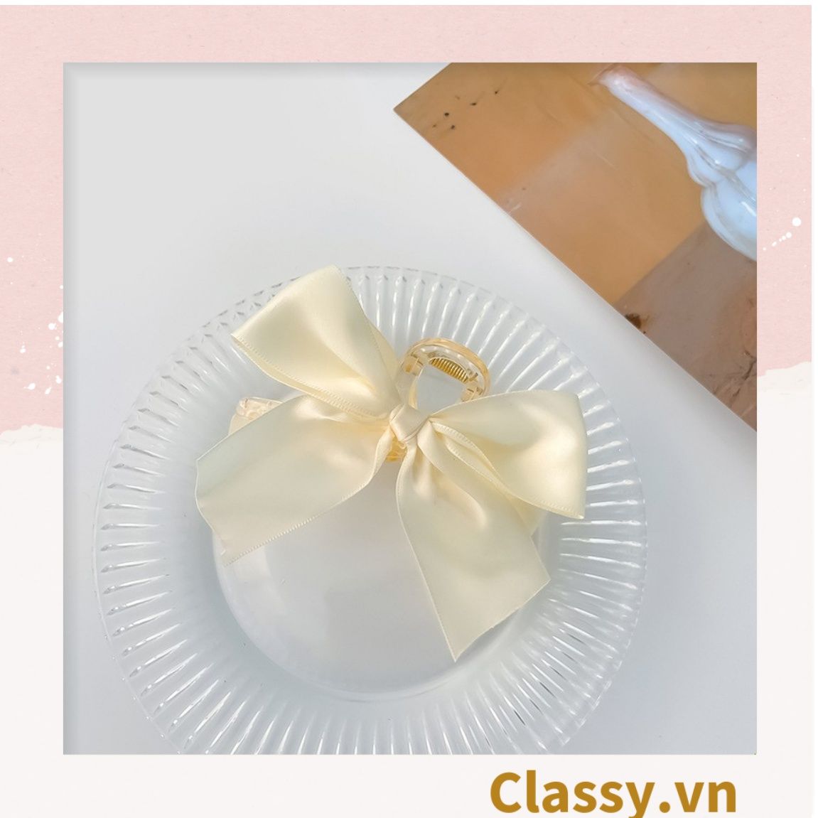 Classy Kẹp tóc đính nơ kiểu dáng sang trọng PK1642