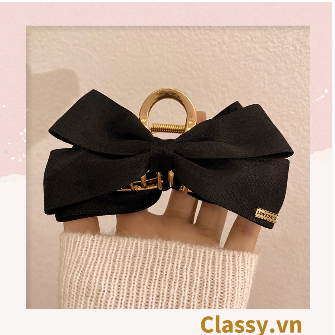 Classy Kẹp tóc đính nơ kiểu dáng sang trọng PK1642