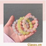  Classy Vòng tay chuyển màu Tự Nhiên Đá Khoáng  hạt đá mặt trăng co giãn Trang Sức May Mắn  xinh xắn cho nữ sinh PK1654 