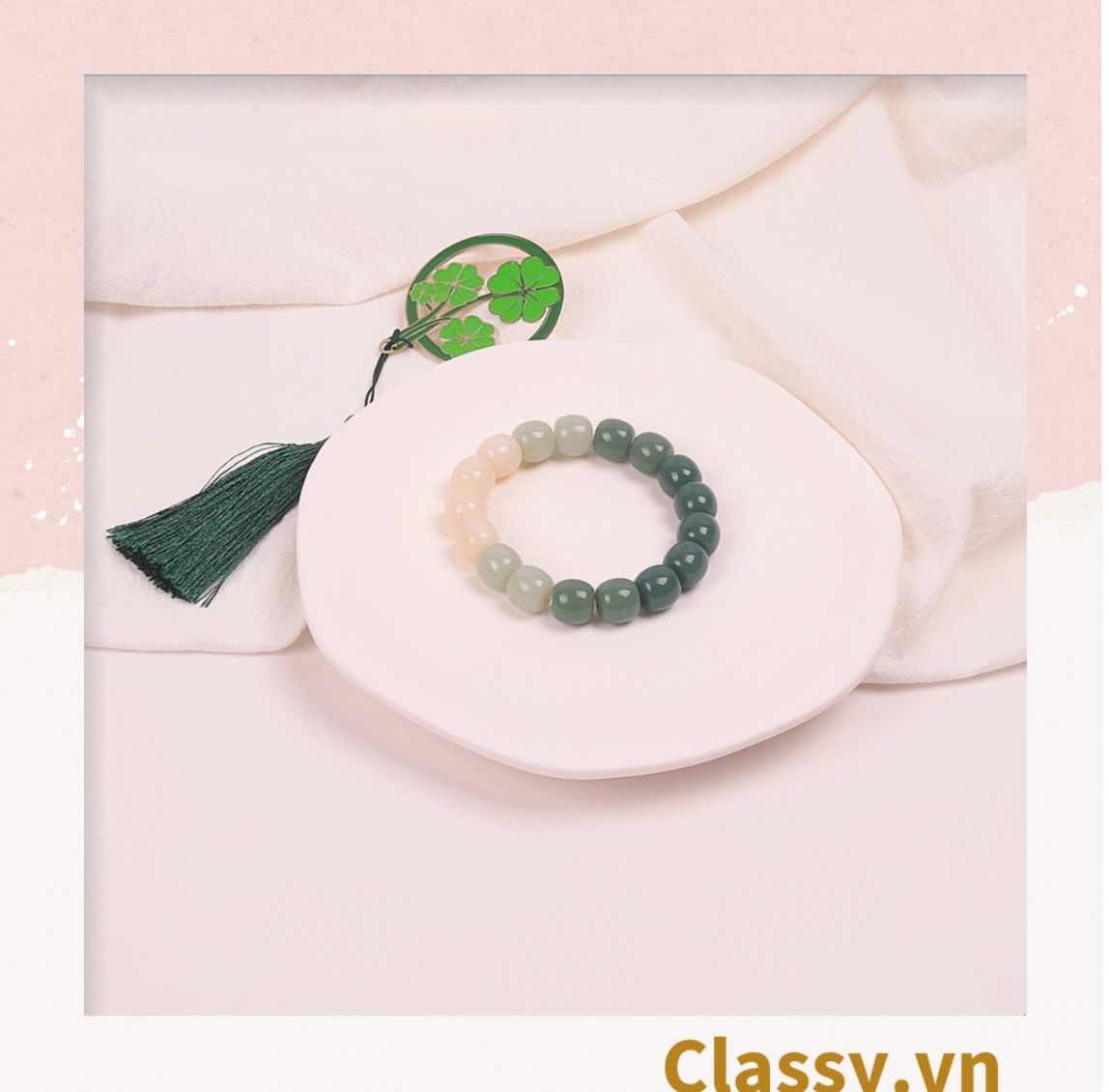 Classy Vòng tay chuyển màu Tự Nhiên Đá Khoáng hạt đá mặt trăng co giãn Trang Sức May Mắn xinh xắn cho nữ sinh PK1654