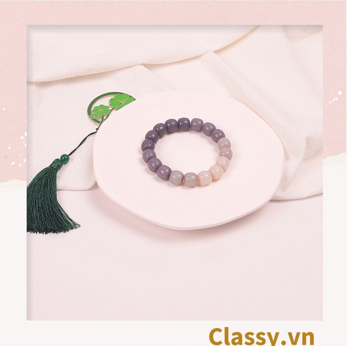  Classy Vòng tay chuyển màu Tự Nhiên Đá Khoáng  hạt đá mặt trăng co giãn Trang Sức May Mắn  xinh xắn cho nữ sinh PK1654 