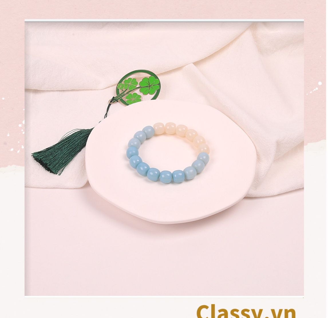 Classy Vòng tay chuyển màu Tự Nhiên Đá Khoáng hạt đá mặt trăng co giãn Trang Sức May Mắn xinh xắn cho nữ sinh PK1654