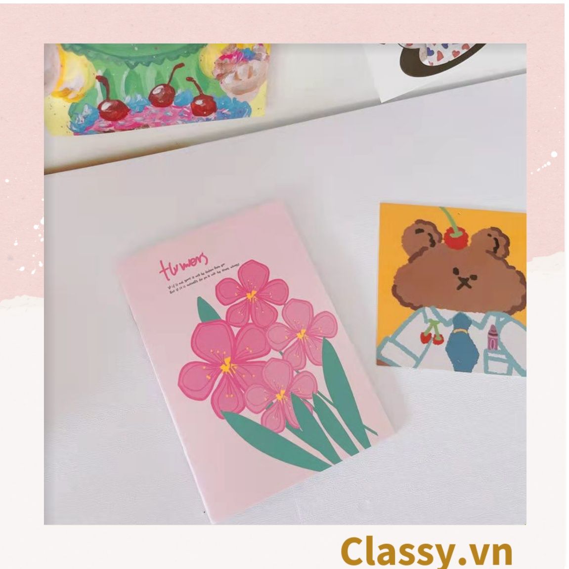 Sổ tay mini size a7, họa tiết hoạt hình ngẫu nhiên thỏ, cún hoặc bé Shin công thức tiện lợi mang theo bên người PK1655