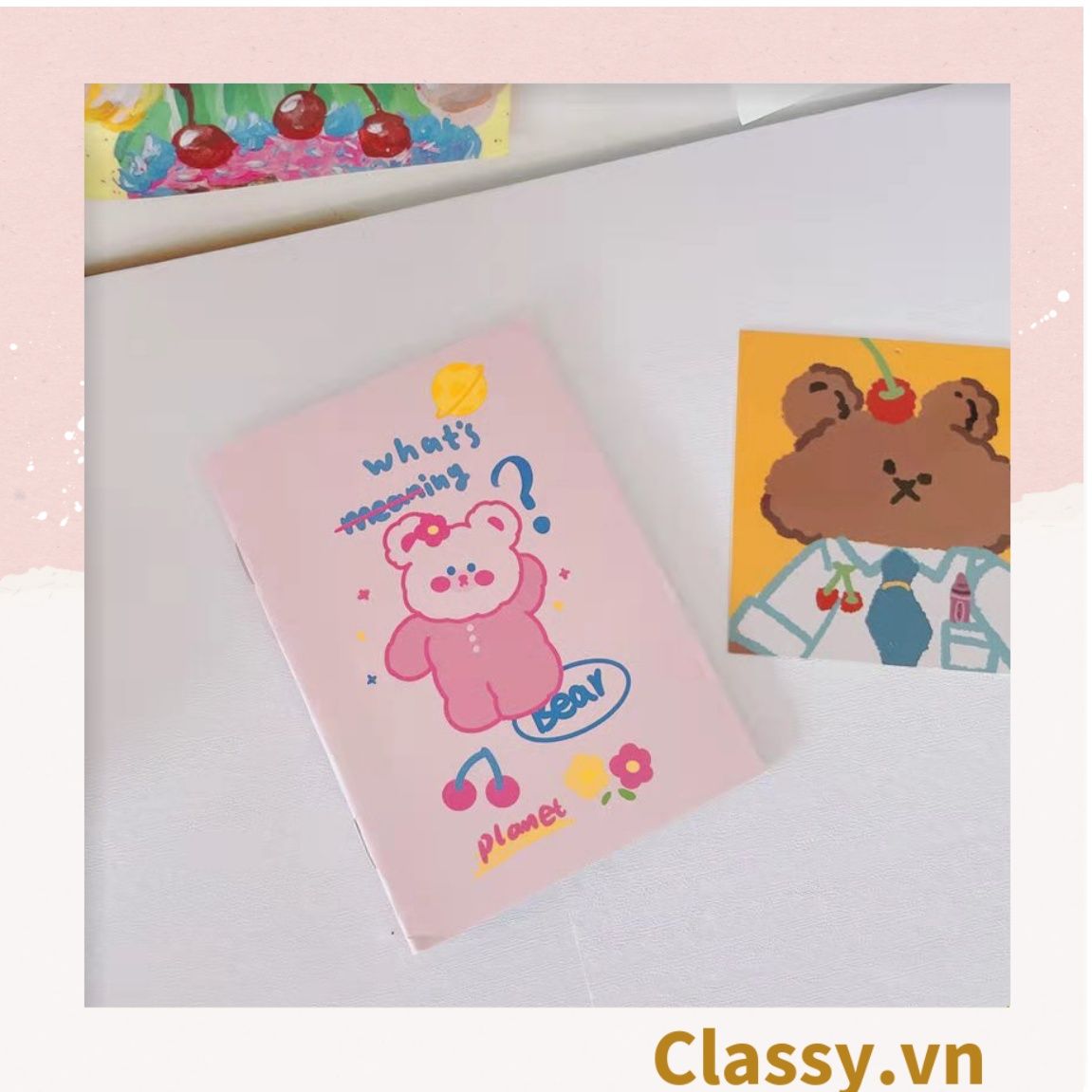 Sổ tay mini size a7, họa tiết hoạt hình ngẫu nhiên thỏ, cún hoặc bé Shin công thức tiện lợi mang theo bên người PK1655