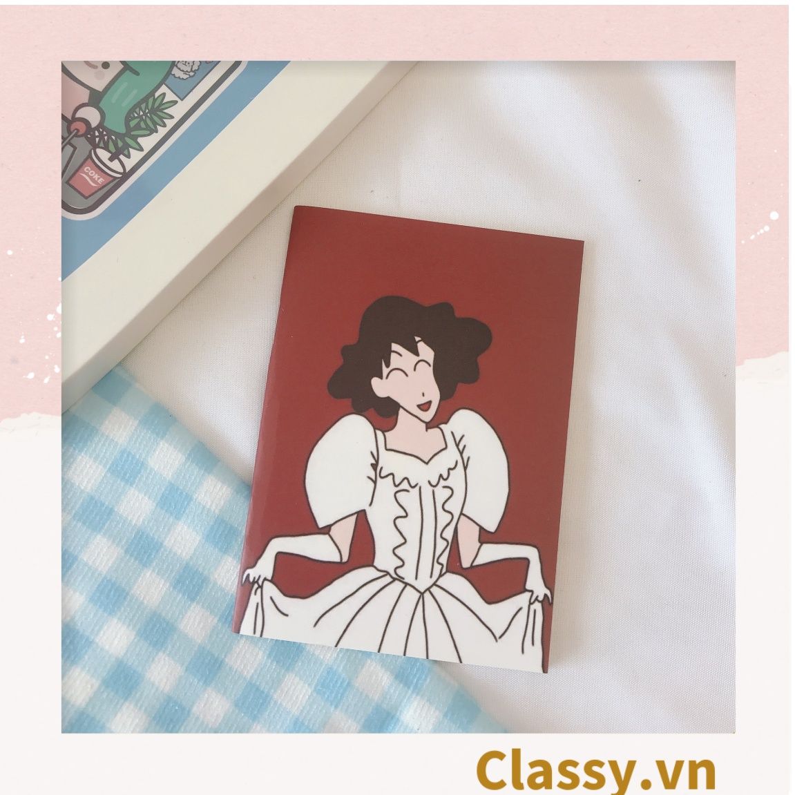 Sổ tay mini size a7, họa tiết hoạt hình ngẫu nhiên thỏ, cún hoặc bé Shin công thức tiện lợi mang theo bên người PK1655