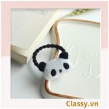  Dây cột tóc hoặc kẹp tóc hình Gấu Panda màu đen lông trắng Hoa Hoa PK1675 