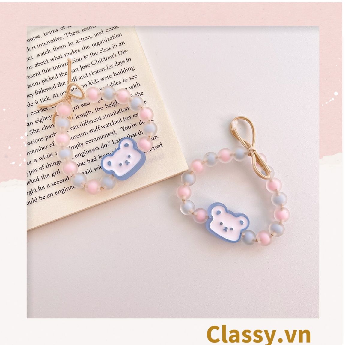 Vòng tay chuyển màu họa tiết hình gấu Trang Sức May Mắn PK1683