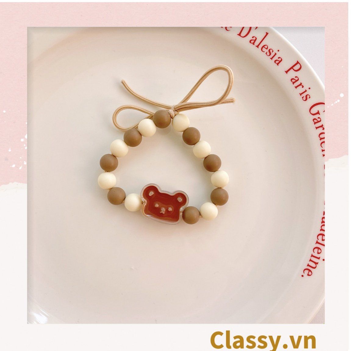 Vòng tay chuyển màu họa tiết hình gấu Trang Sức May Mắn PK1683