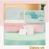  120 miếng Bông Tẩy Trang Cotton Pads Classy chất liệu Cotton bỏ túi du lịch tiện lợi đựng trong hộp nhựa PK1684 