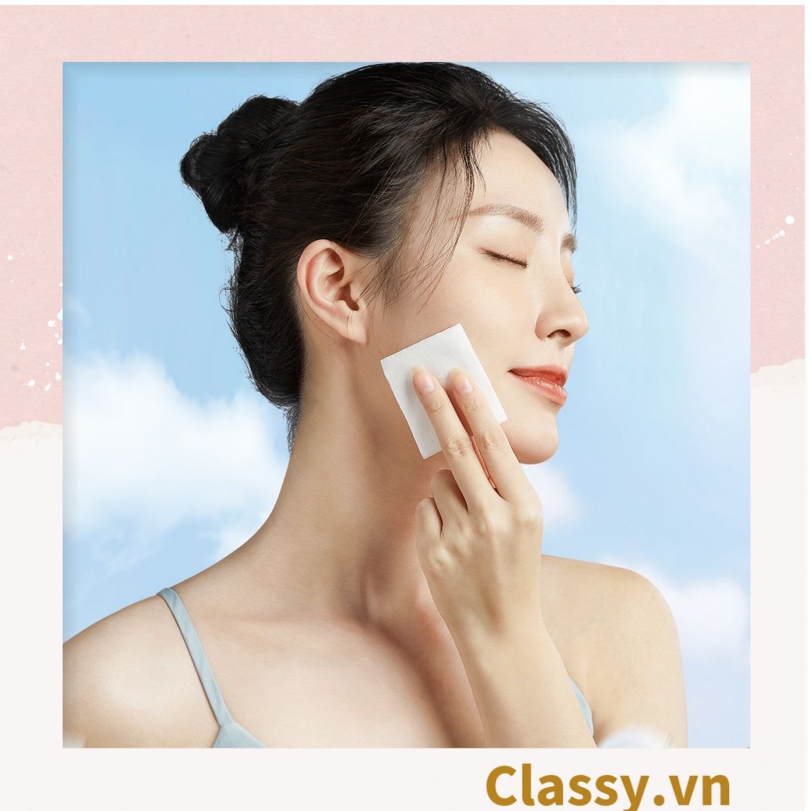 120 miếng Bông Tẩy Trang Cotton Pads Classy chất liệu Cotton bỏ túi du lịch tiện lợi đựng trong hộp nhựa PK1684