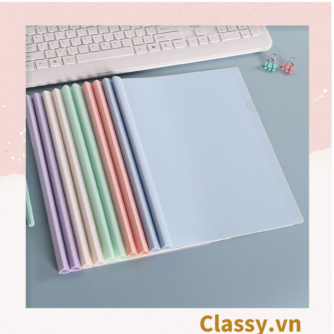 COMBO 10 chiếc Kẹp tài liệu, rút gáy kẹp giấy Bìa kẹp tài liệu a4 (10 cái ) PK1708