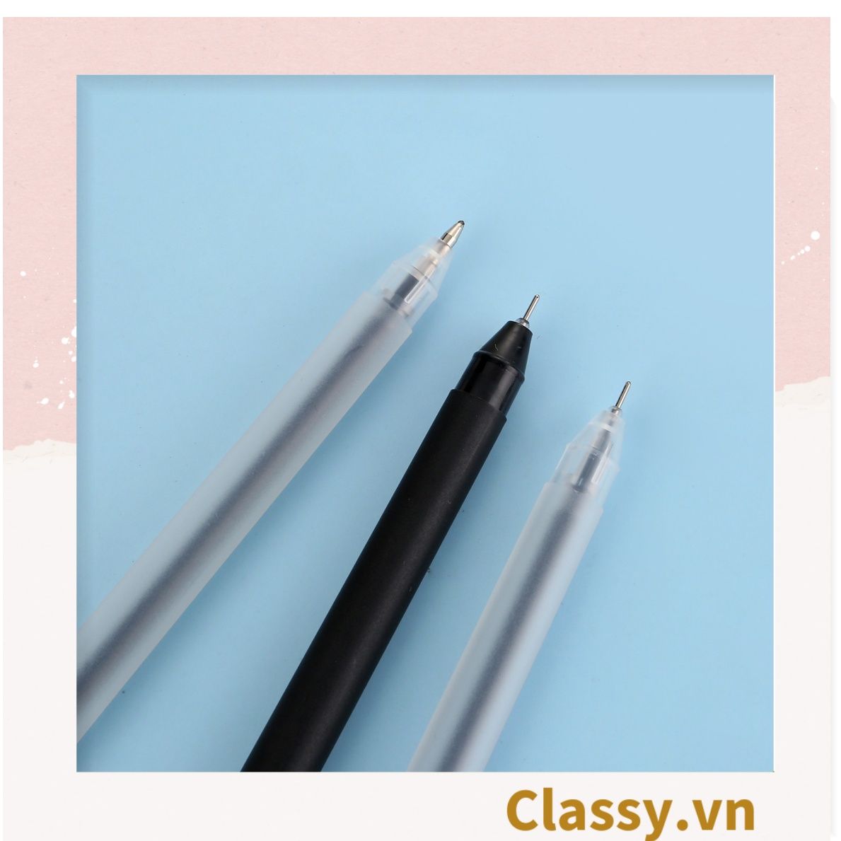 COMBO 20 Bút mực gel màu trắng ngòi 0.5mm tiện dụng cho học sinh, sinh viên, văn phòng PK1729